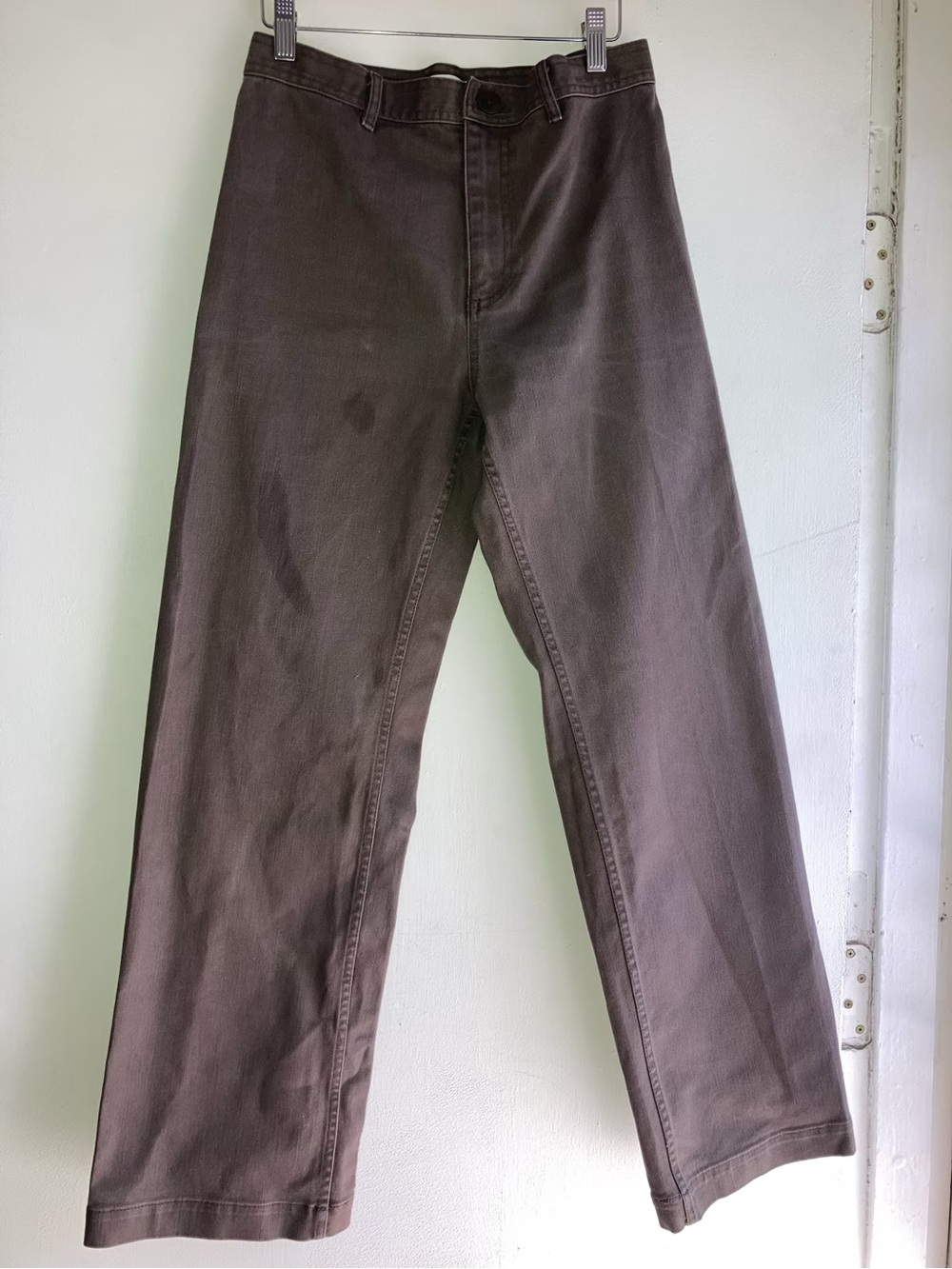 OAK + FORT Dark Brown Pants with Subtle Stitching